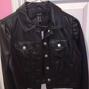 Cropped Leather jacket